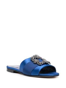 Manolo Blahnik Hangisi sandalen met gesp - Blauw