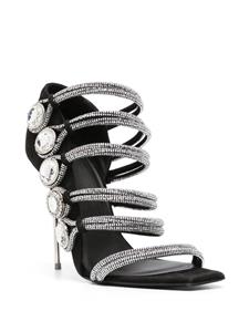Balmain Uma sandalen verfraaid met kristallen - Zwart