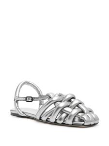 Hereu Cabersa Metallic leather sandals - Grijs