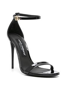 Dolce & Gabbana Leren sandalen - Zwart