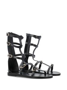 Ancient Greek Sandals Siren caged leather sandals - Zwart