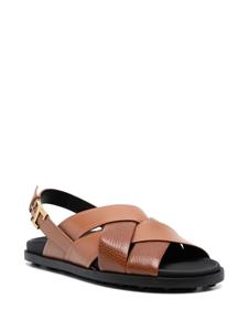 Tod's interwoven leather sandals - Bruin