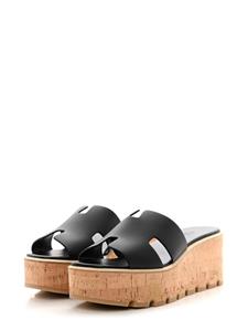 Hermès Pre-Owned Eze 65mm platform sandals - Zwart