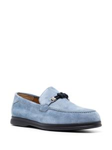 Doucal's perforated suede loafers - Blauw