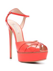 Casadei Flora 140mm patent leather sandals - Rood
