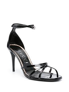 Gucci Double-G 90mm leather sandals - Zwart