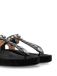 ISABEL MARANT Enora studded leather sandals - Zwart