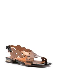 Chie Mihara Teide metallic sandals - Bruin