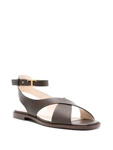 Tod's Kenia leather sandals - Bruin