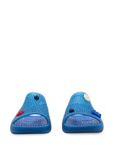 Burberry Stingray slippers verfraaid met logo - Blauw