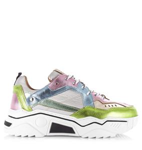 DWRS LABEL Pluto holographic | Lt. Pink / Holograph Roze Leer Lage sneakers Dames