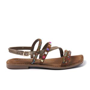 Lazamani Sandalen Dames 75.405 Copper Goud Leer