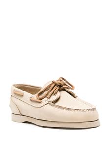 Timberland bow-detail leather boat shoes - Beige
