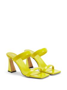 Giuseppe Zanotti Flaminia 85mm leather mules - Geel