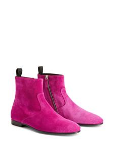 Giuseppe Zanotti Ron panelled suede ankle boots - Roze