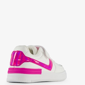 Blue Box meisjes sneakers wit met roze details