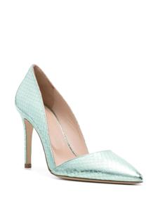 P.A.R.O.S.H. snakeskin-effect leather pumps - Groen