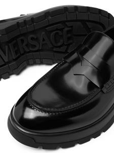 Versace Loafers met Medusa-plakkaat - Zwart