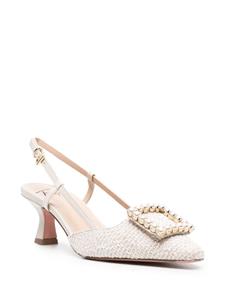 Roberto Festa pearl-embellished slingback pumps - Beige