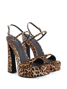 Giuseppe Zanotti Sylvy 145 sandalen met luipaardprint - Bruin