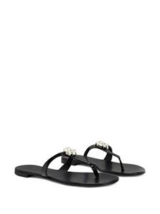 Giuseppe Zanotti Brionne crystal-embellished leather sandals - Zwart