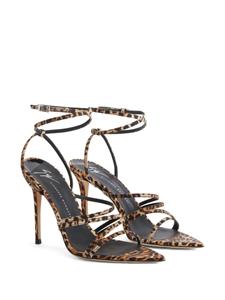 Giuseppe Zanotti Intriigo Claire 90mm animal-print sandals - Bruin