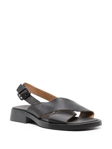 Camper Dana leren slingback sandalen - Zwart