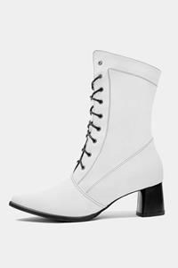 BOHEMA Damen vegan Schnürboots Cactus White