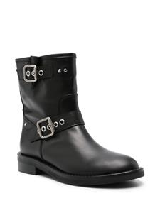 Via Roma 15 leather ankle boots - Zwart