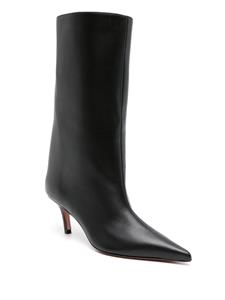 Amina Muaddi Fiona 60mm leather boots - Zwart