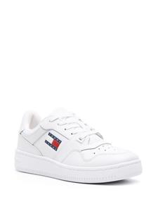 Tommy Jeans Retro Basket leather sneakers - Wit