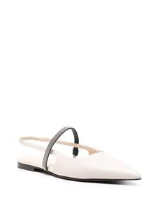 Brunello Cucinelli Monili-strap cut-out ballerina shoes - Grijs