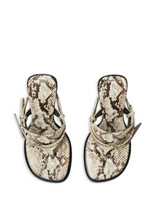 Burberry Bay leather sandals - Beige