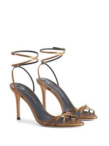 Giuseppe Zanotti Amiila metallic leren sandalen - Bruin