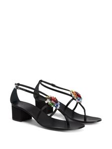 Giuseppe Zanotti Tarassacum 40mm crystal-embellished leather sandals - Zwart