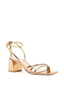 Gianvito Rossi Brielle 60mm mirrored leather sandals - Goud