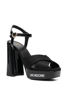 Love Moschino Sandalen met blokhak - Zwart