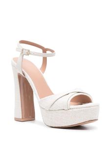 Malone Souliers Keaton 125 mm jute sandalen - Beige