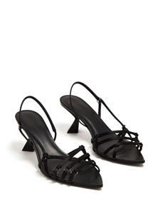 Nensi Dojaka Leren slingback sandalen - Zwart