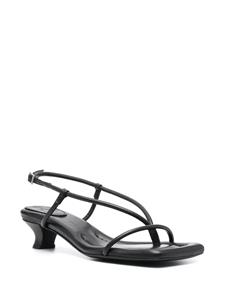 By Malene Birger Leren slingback sandalen - Zwart