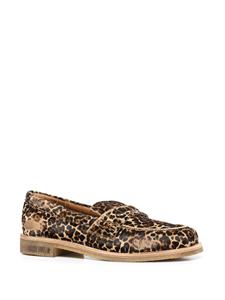 Golden Goose Jerry loafers met luipaardprint - Bruin