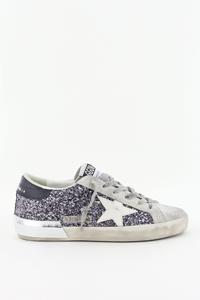 Golden Goose glitter sneakers Superstar met ster zilver