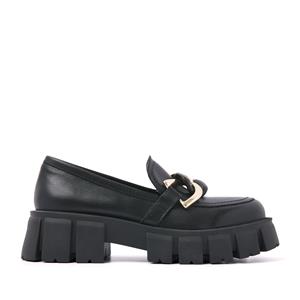 Lazamani Loafers Dames 55.082 Black Zwart Leer