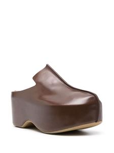JW Anderson leather platform clogs - Bruin