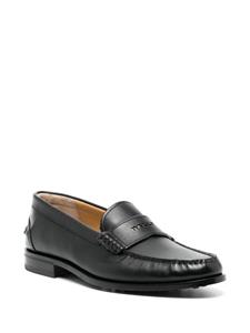 Bally logo cut-out leather loafers - Zwart