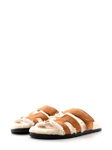 Hermès Pre-Owned Chypre shearling sandals - Bruin