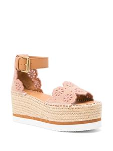 See by Chloé Espadrilles met geborduurde bloemen - Beige