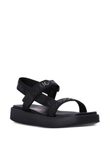 HUGO Emma sandalen met klittenband - Zwart