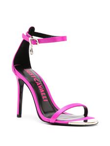 Just Cavalli 100mm sandalen met logo-bedel - Roze