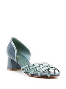 Sarah Chofakian Cordelia sandalen met gekruiste bandjes - Blauw